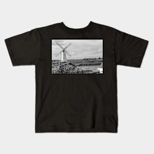 Thurne Mill in the heart of the Norfolk Broads National Park Kids T-Shirt